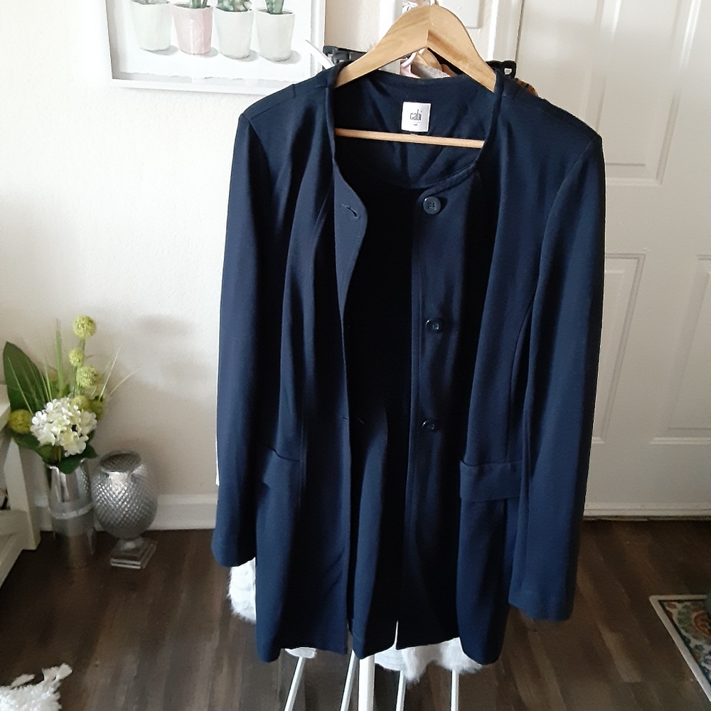 Navy Cabi Lightweight Jacket Medium - image 2